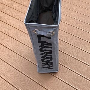 Gray Hampers (2) NWOT with Laundry in black letters